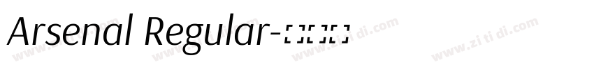 Arsenal Regular字体转换